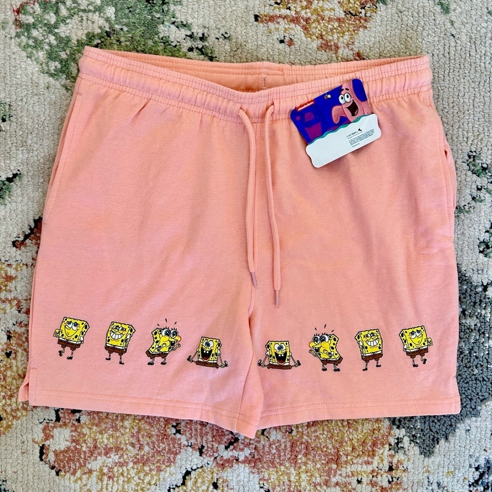 New Nickelodeon SpongeBob SquarePants Women's Casual Sweat Shorts Size Large